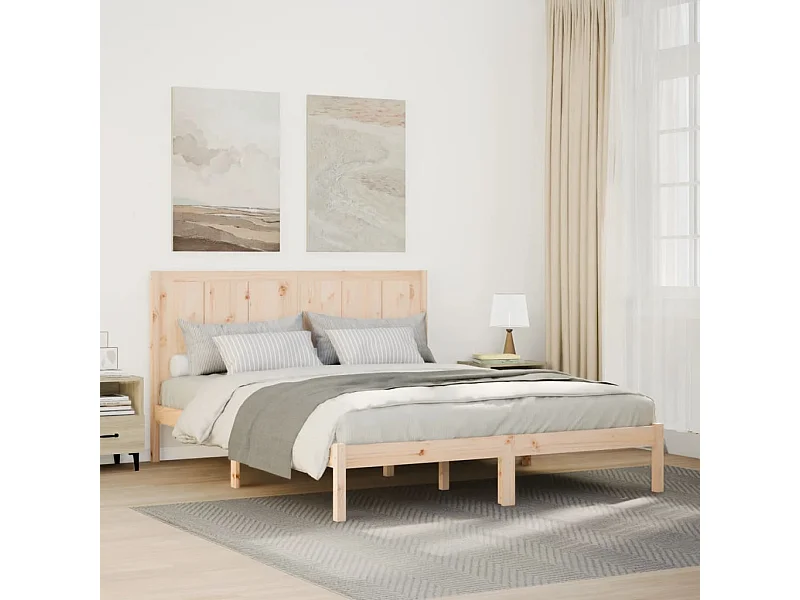 Extra lang bedframe zonder matras 140x220 cm massief hout