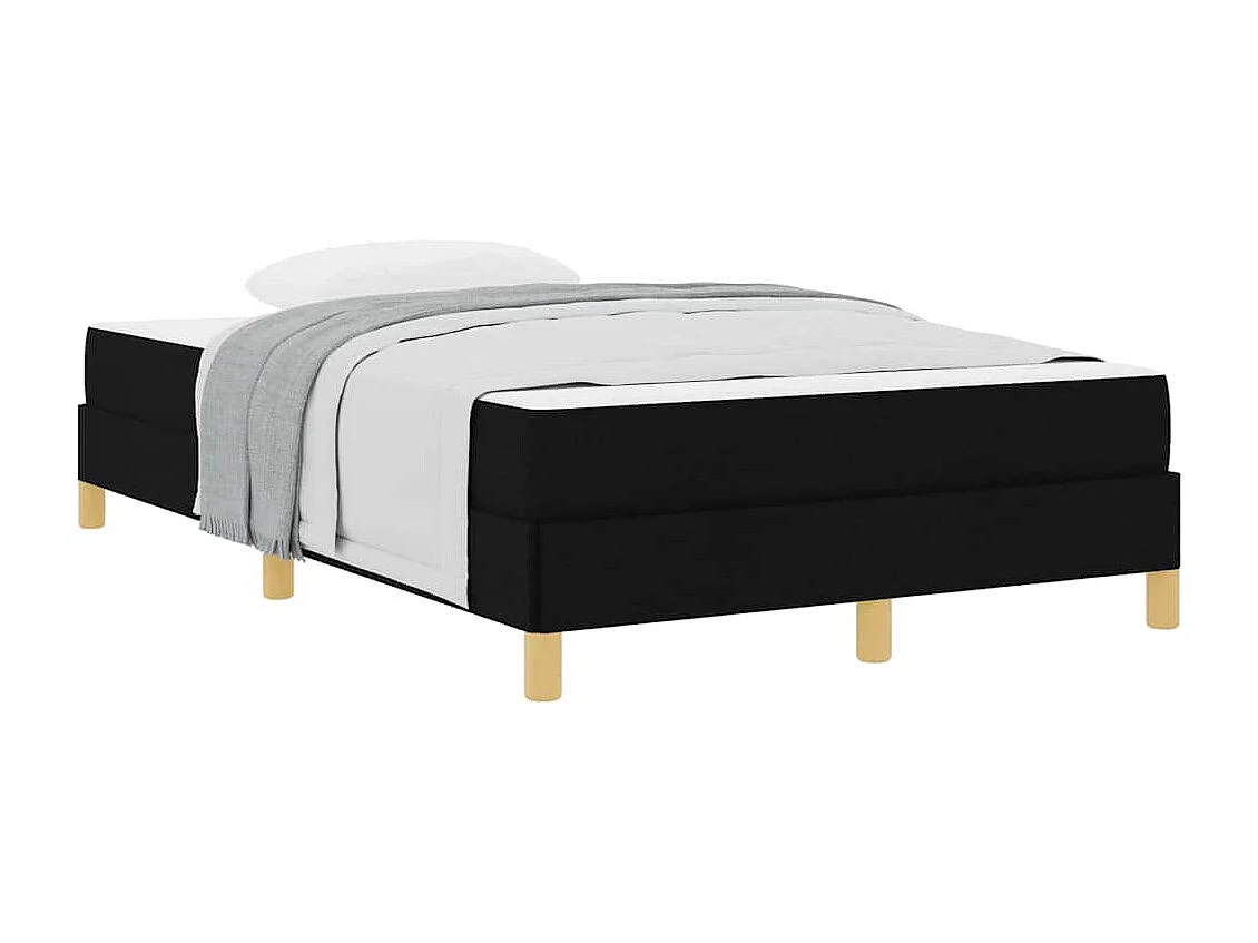 Zwart en bruin boxspringbed 120 x 200 cm