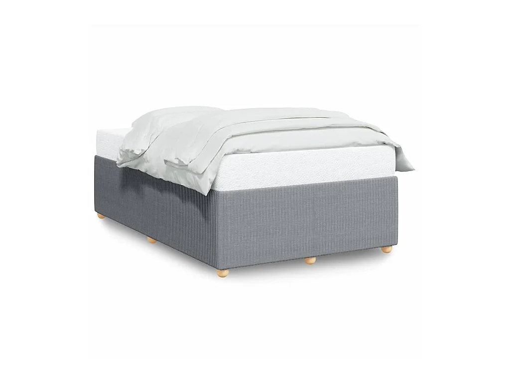 Bettgestell ohne Matratze hellgrau 120x190 cm Stoff