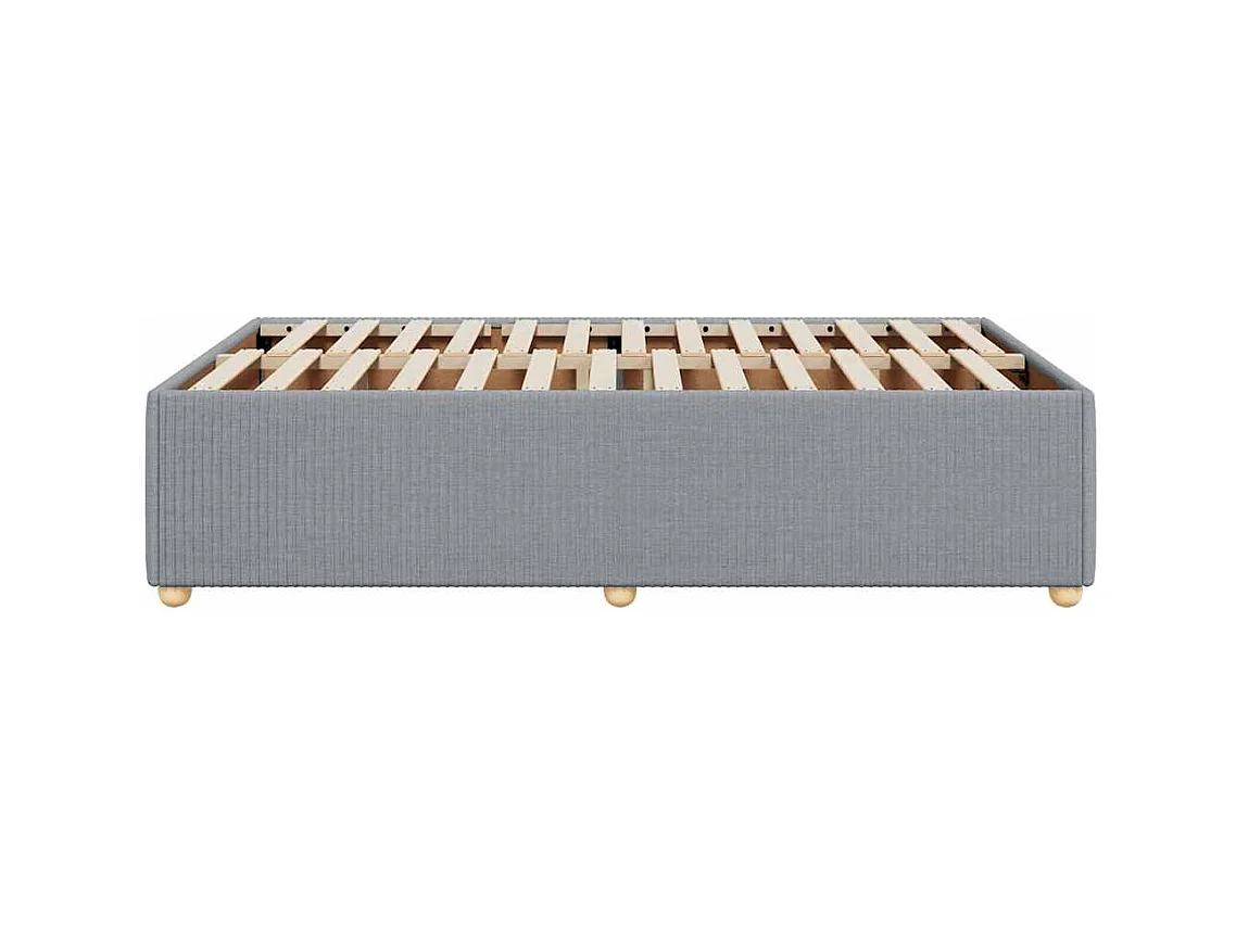 Bettgestell ohne Matratze hellgrau 120x190 cm Stoff