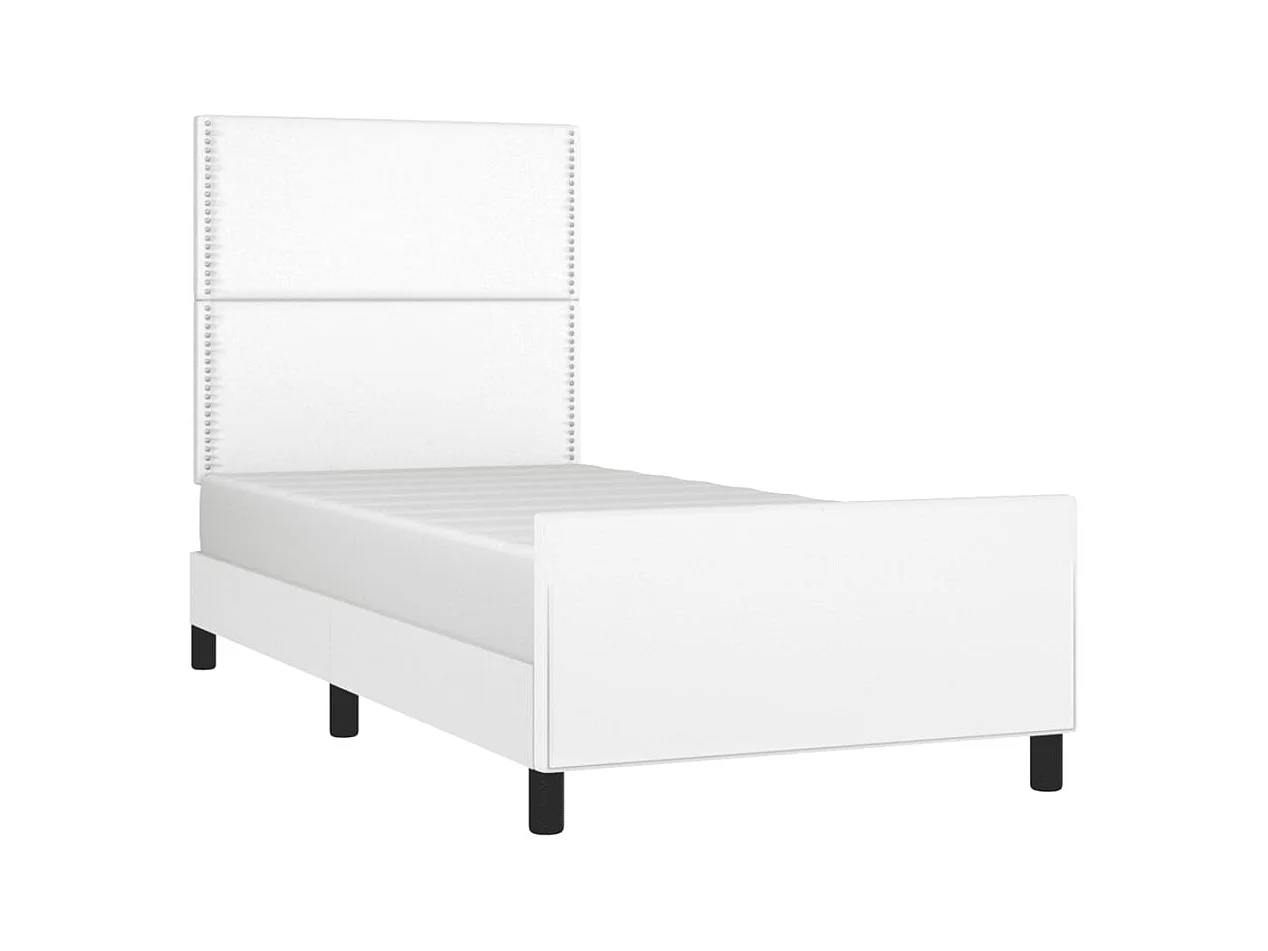 Bedframe zonder matras wit 90x190 cm kunstleer