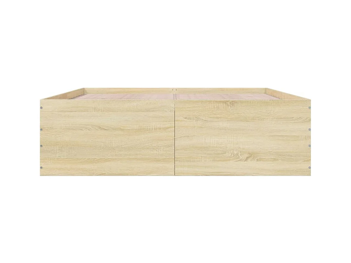 Bedframe zonder matras Sonoma eiken 160x200 cm