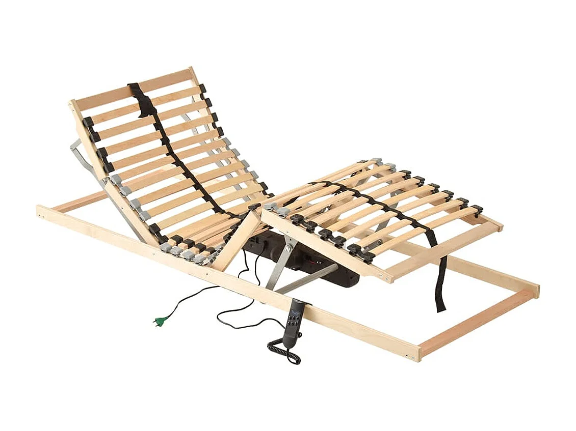 Sommier à lattes électrique sans matelas avec 7 zones 90x200 cm