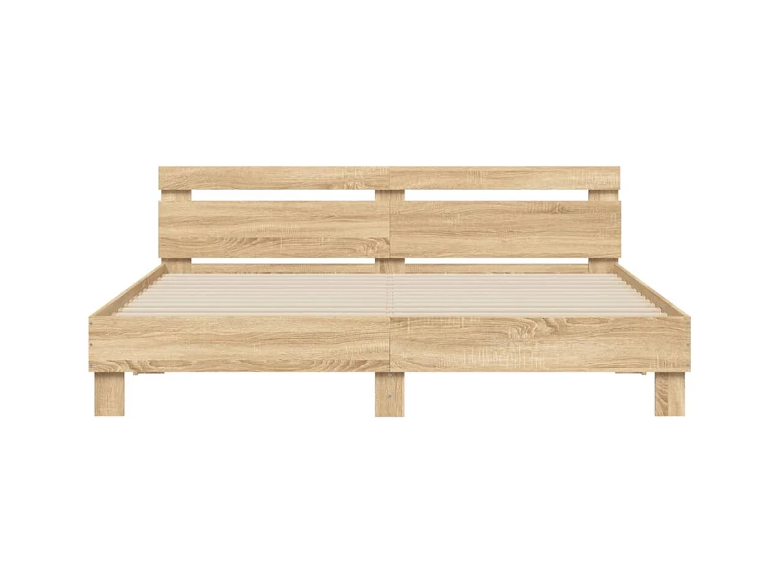 Bedframe zonder matras Sonoma eiken 160x200 cm
