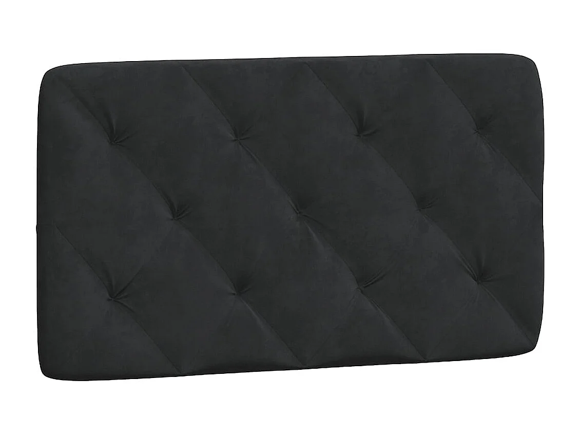 Lit avec matelas noir 90x200 cm velours