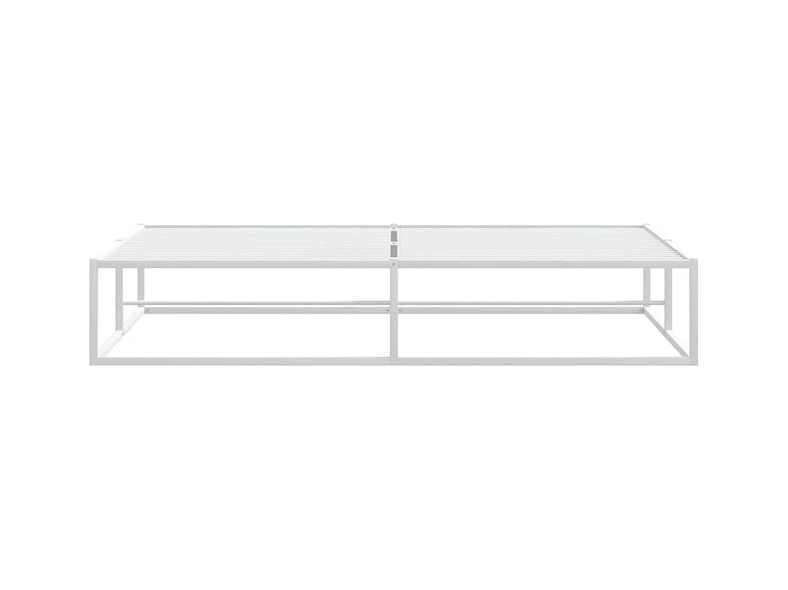 Struttura letto in metallo bianco senza materasso 180x200 cm
