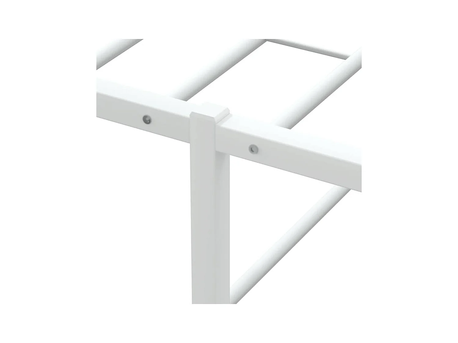 Struttura letto in metallo bianco senza materasso 180x200 cm