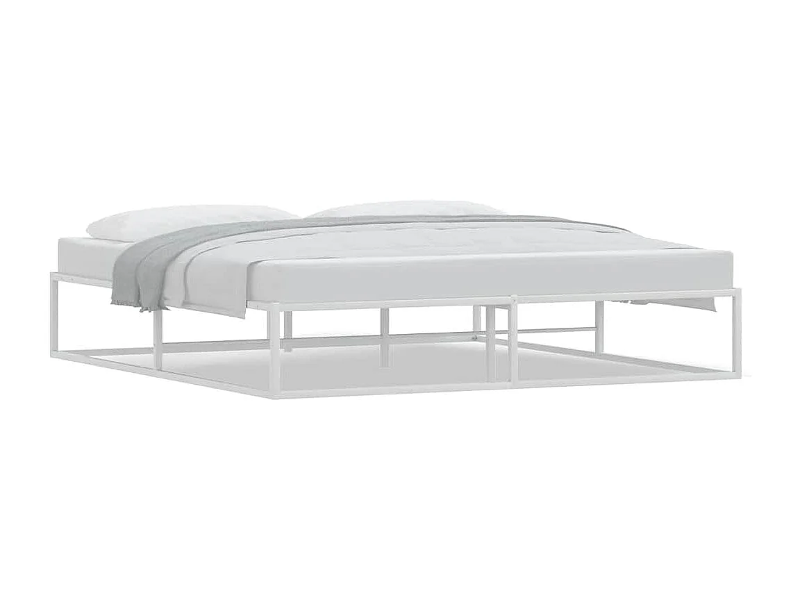 Wit metalen bedframe zonder matras 180x200 cm