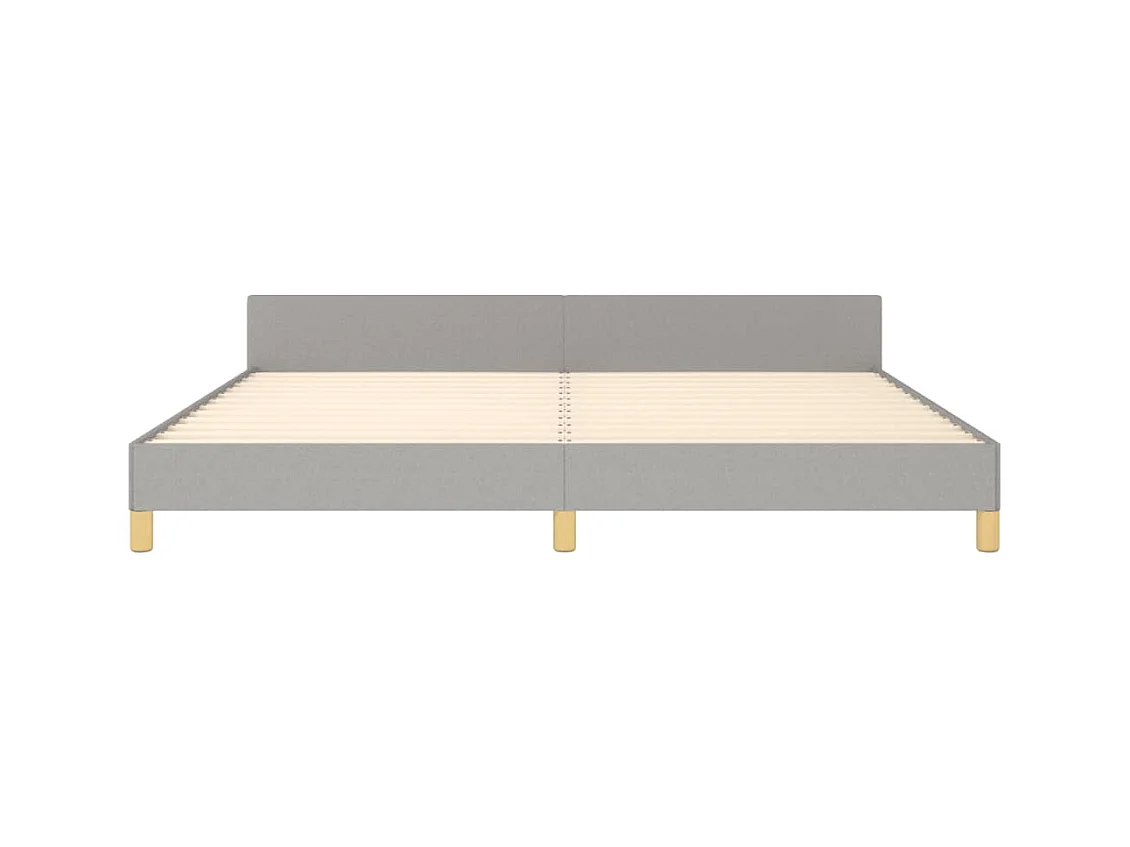 Struttura letto senza materasso tessuto grigio chiaro 200x200 cm