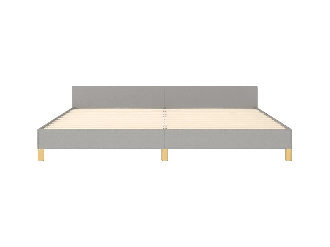 Struttura letto senza materasso tessuto grigio chiaro 200x200 cm