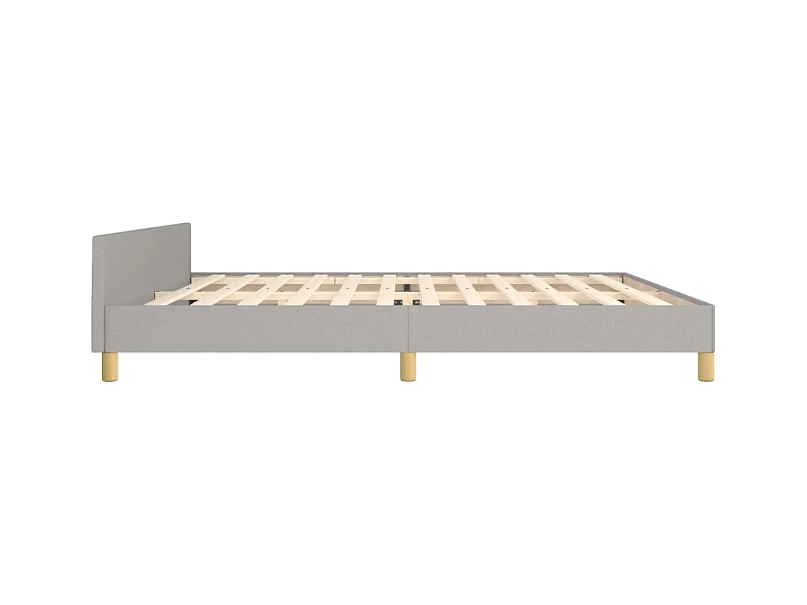 Struttura letto senza materasso tessuto grigio chiaro 200x200 cm