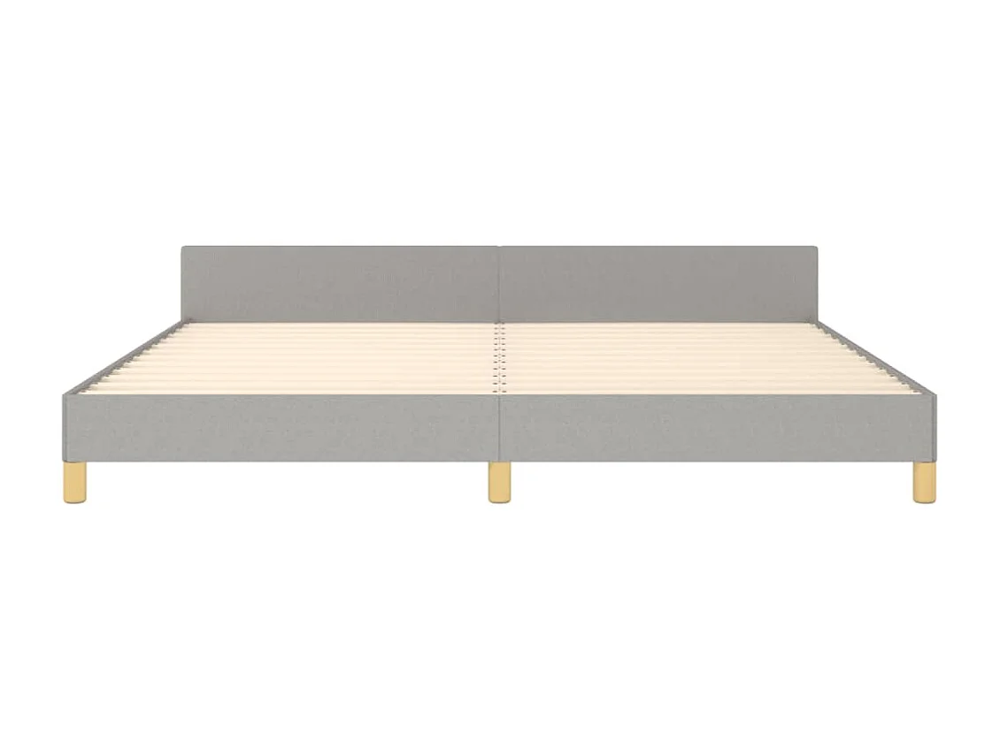 Bedframe zonder matras lichtgrijs 200x200 cm stof