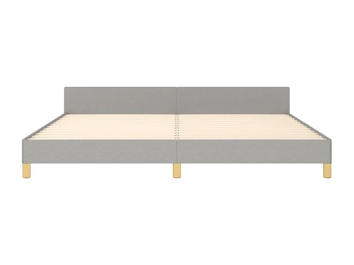 Bedframe zonder matras lichtgrijs 200x200 cm stof