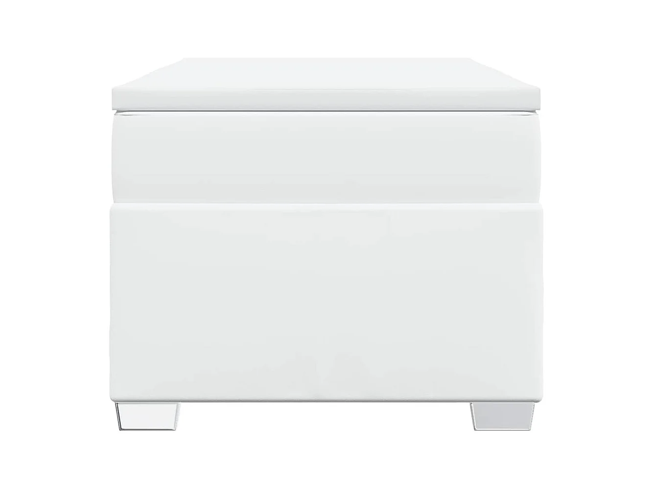 Lattenbodem met matras Wit 90x200 cm Kunstleer