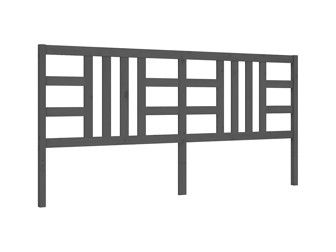 Bettgestell ohne Matratze grau 200x200 cm Massivholz