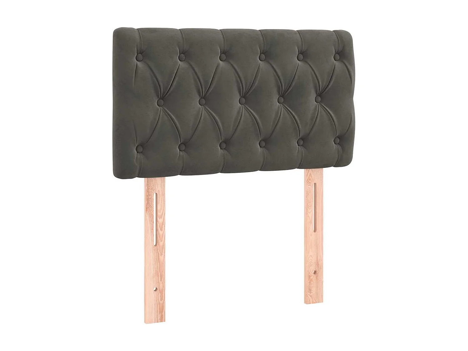 Sommier à lattes de lit avec matelas et LED Gris foncé 80x200cm