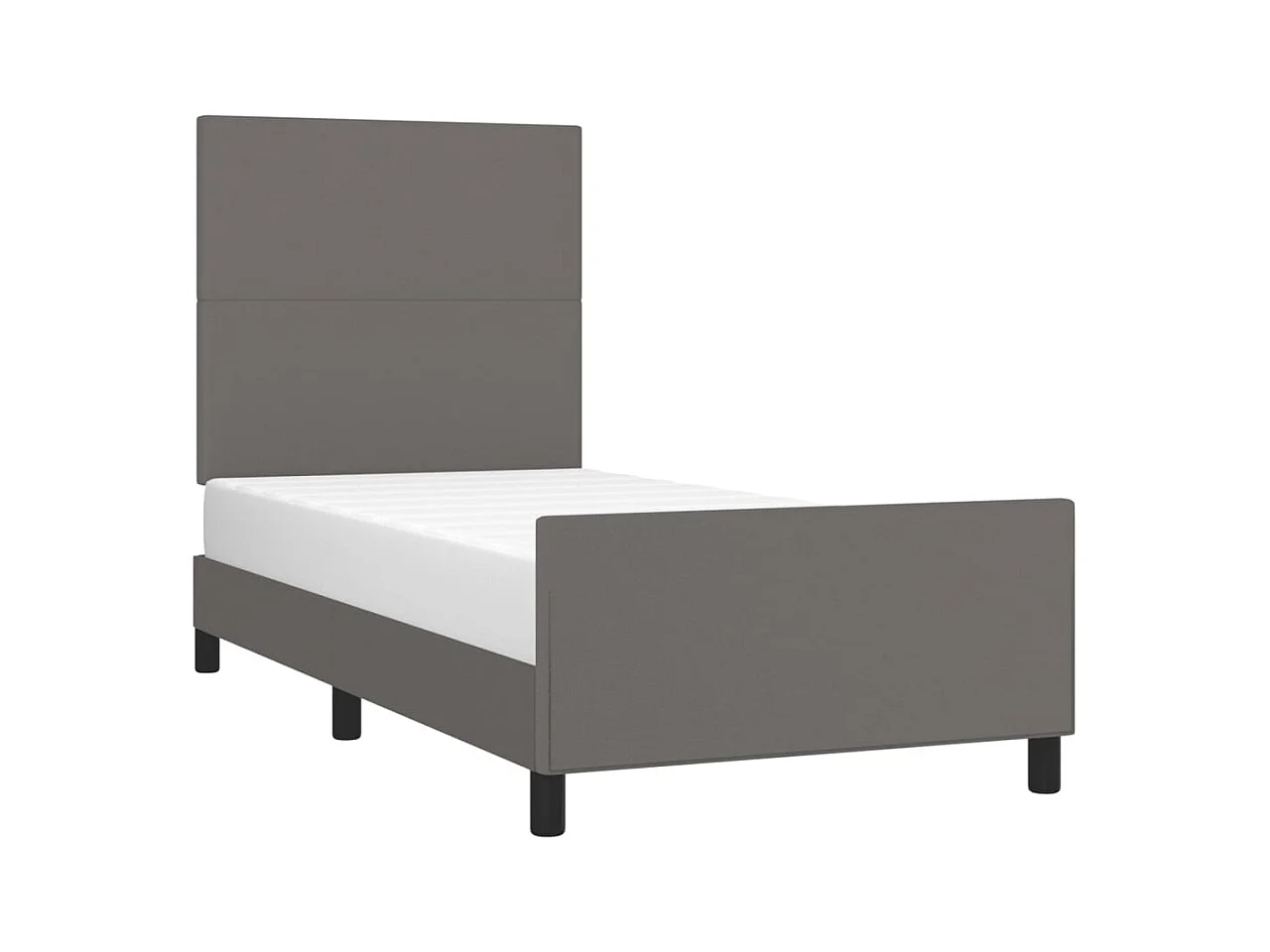 Bedframe zonder matras grijs 100x200 cm kunstleer
