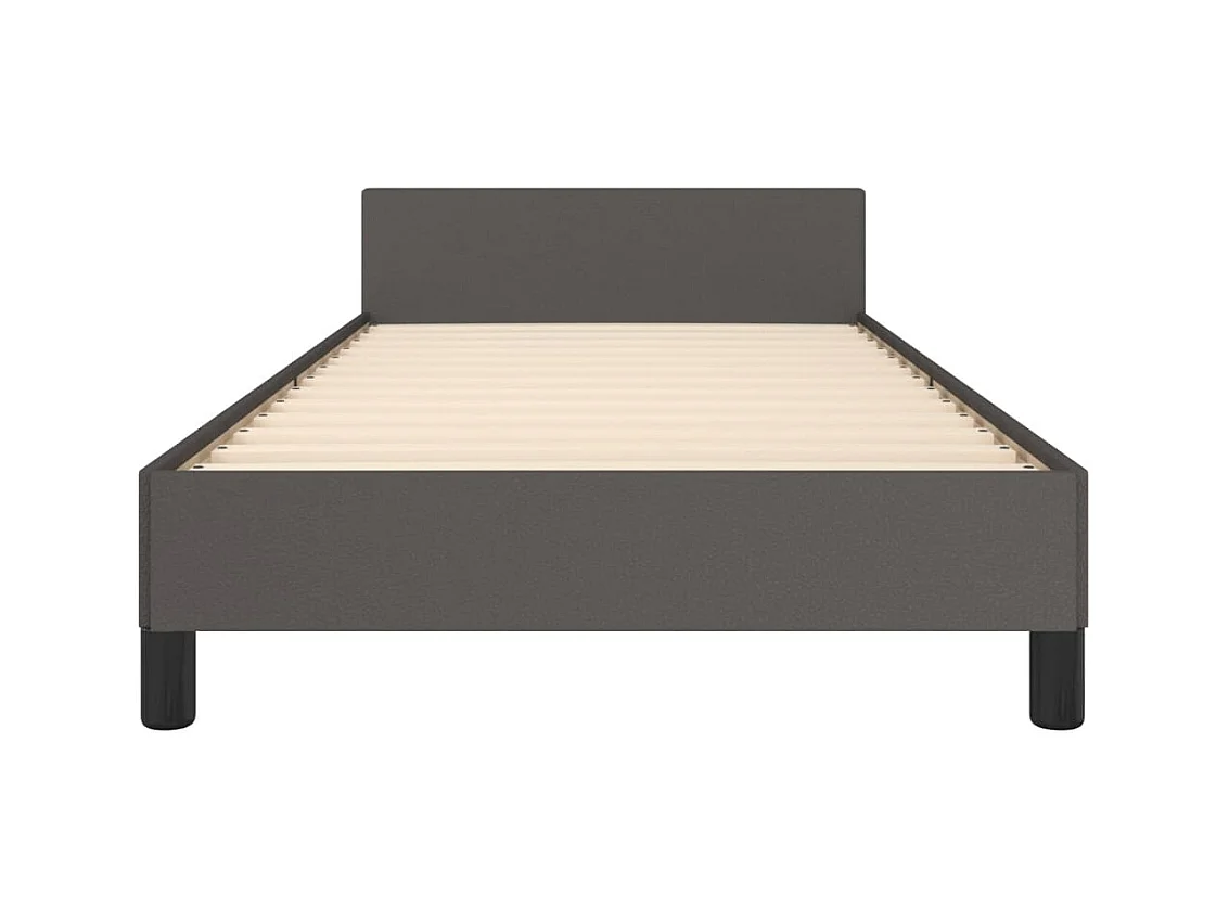 Bedframe zonder matras grijs 100x200 cm kunstleer