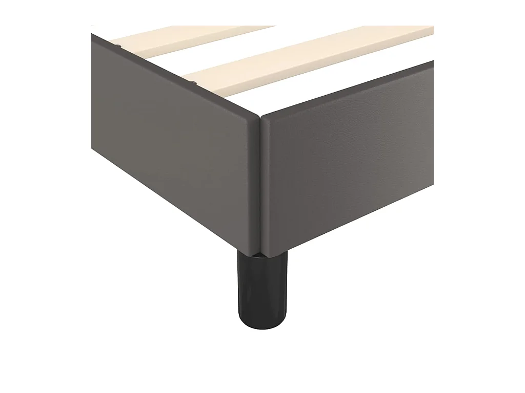 Bedframe zonder matras grijs 100x200 cm kunstleer