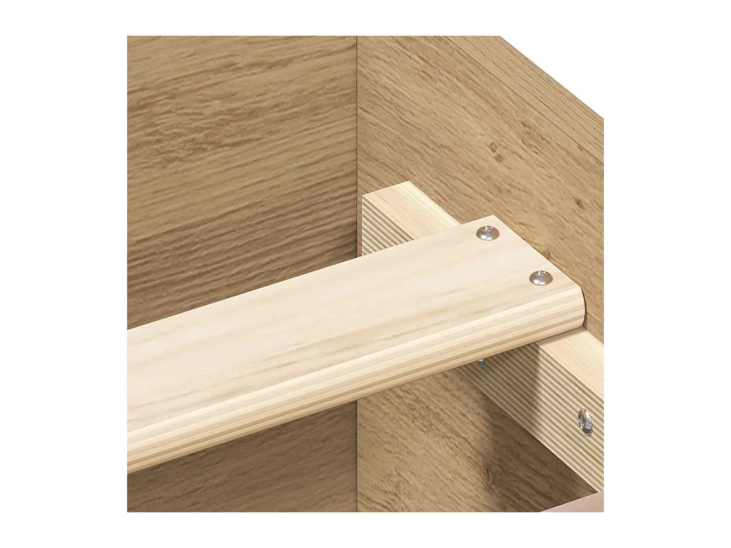 Cadre de lit sans matelas chêne artisanal 150x200 cm