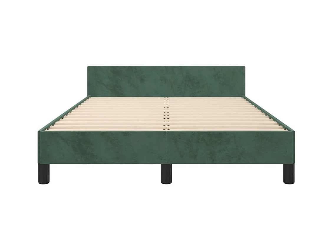 Donkergroen bedframe zonder matras 120x200 cm fluweel