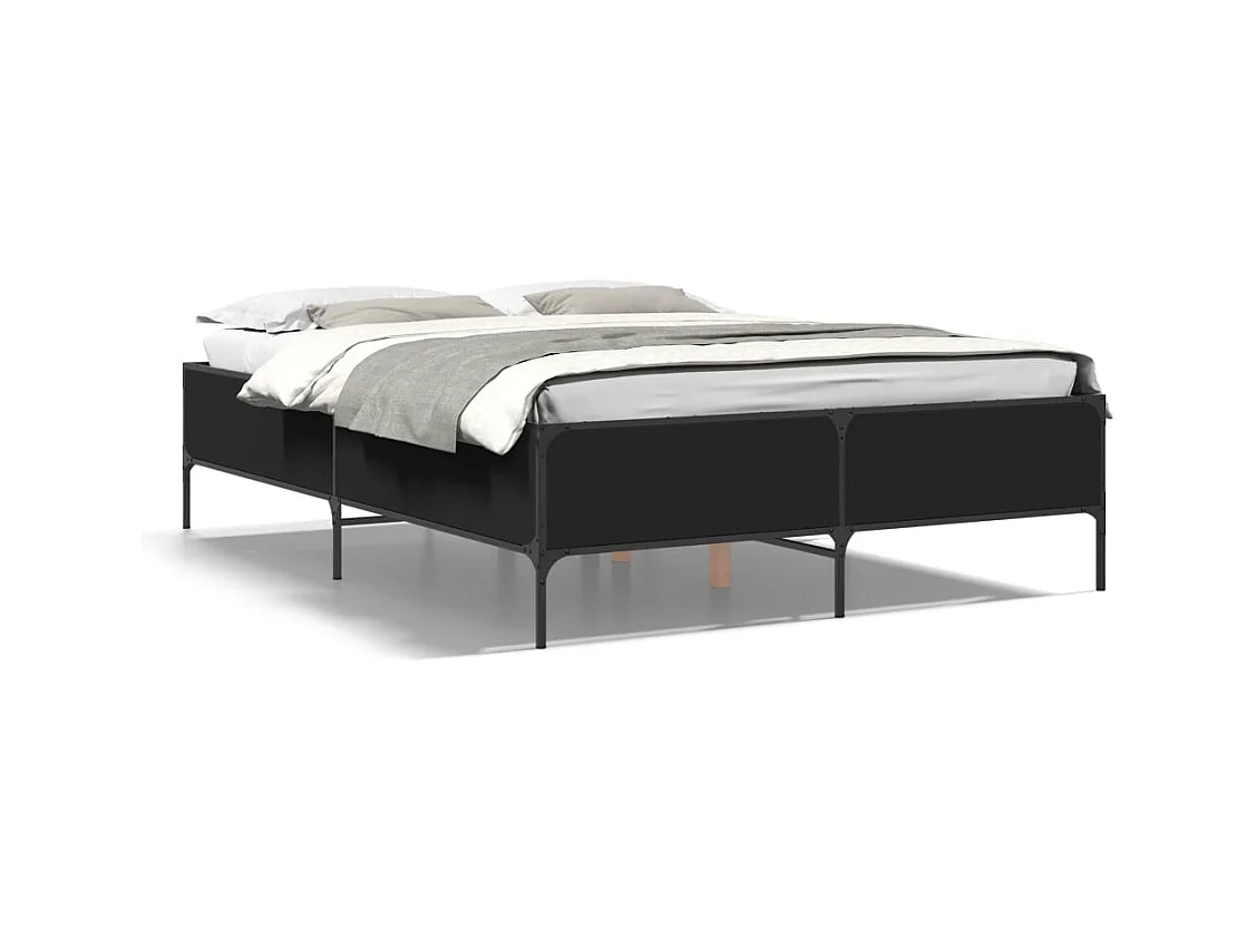 Bedframe zonder matras zwart 120x200 cm
