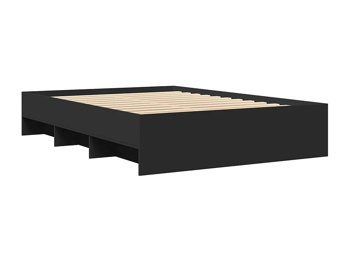 Struttura letto senza materasso nero 140x190 cm in legno ingegnerizzato