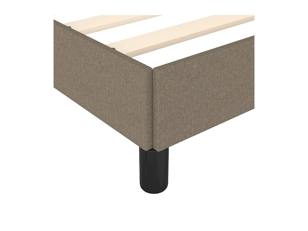 Struttura letto senza materasso in tessuto tortora 180x200 cm