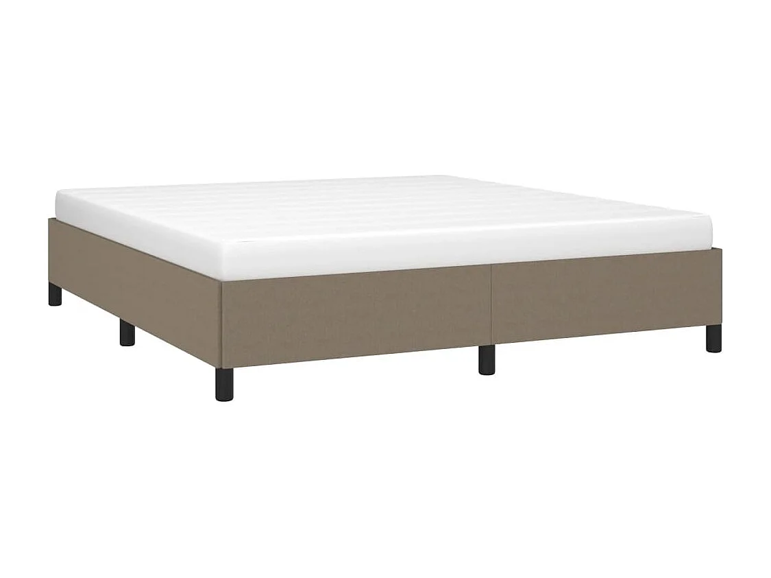 Cadre de lit sans matelas taupe 180x200 cm tissu