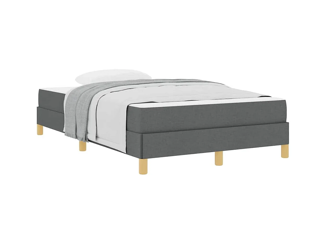 Boxspringbett 120 x 200 cm, Dunkelgrau und Braun