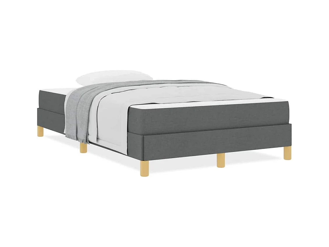 Boxspringbett 120 x 200 cm, Dunkelgrau und Braun