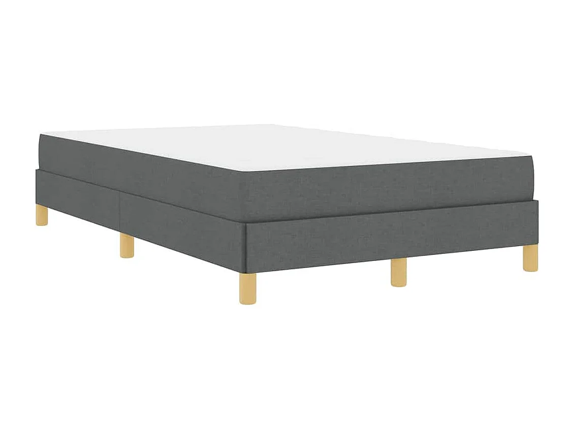 Boxspringbett 120 x 200 cm, Dunkelgrau und Braun