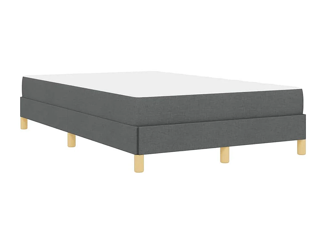 Boxspringbett 120 x 200 cm, Dunkelgrau und Braun