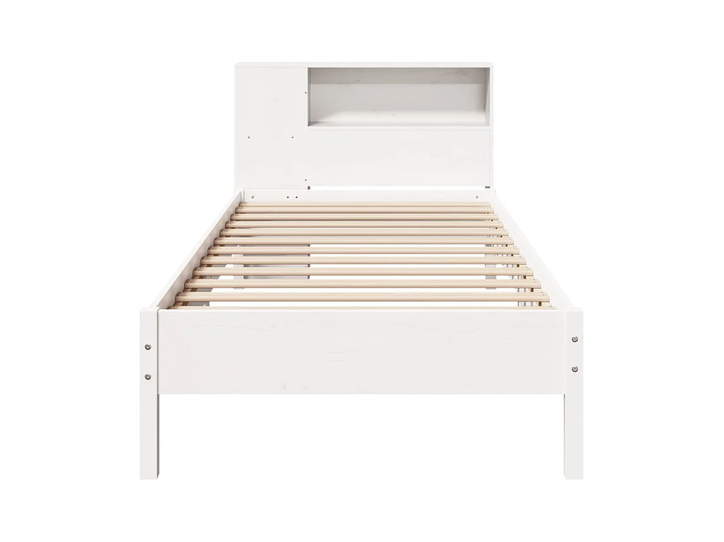 Wit boekenkastbed zonder matras 100x200 cm massief grenenhout