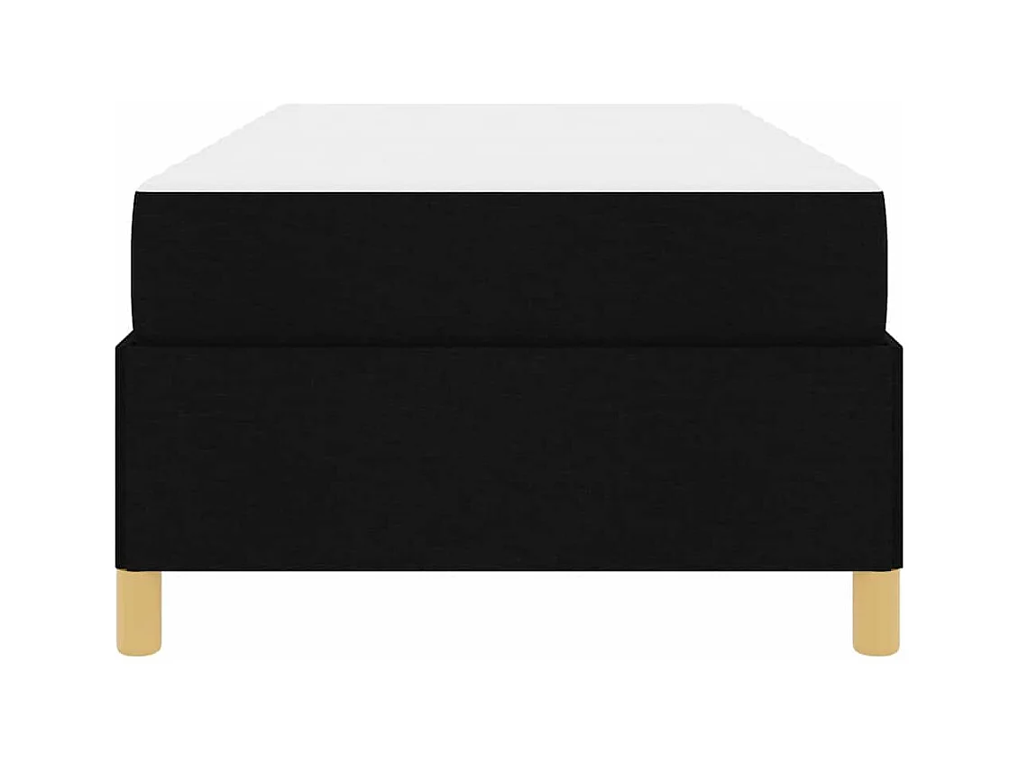 Lit à ressorts Noir et blanc et noir 100 x 200 cm tissu