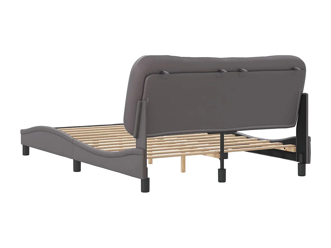 Struttura letto senza materasso grigio 120x200 cm similpelle