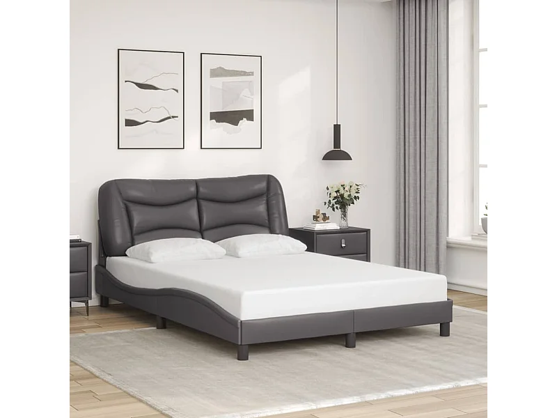Struttura letto senza materasso grigio 120x200 cm similpelle