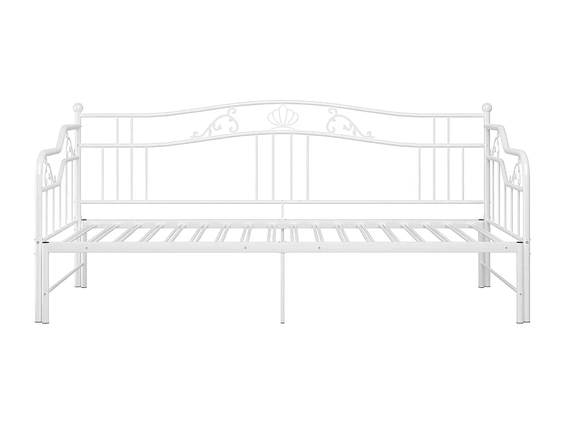 Cadre de canapé-lit extensible sans matelas blanc 90x200 cm