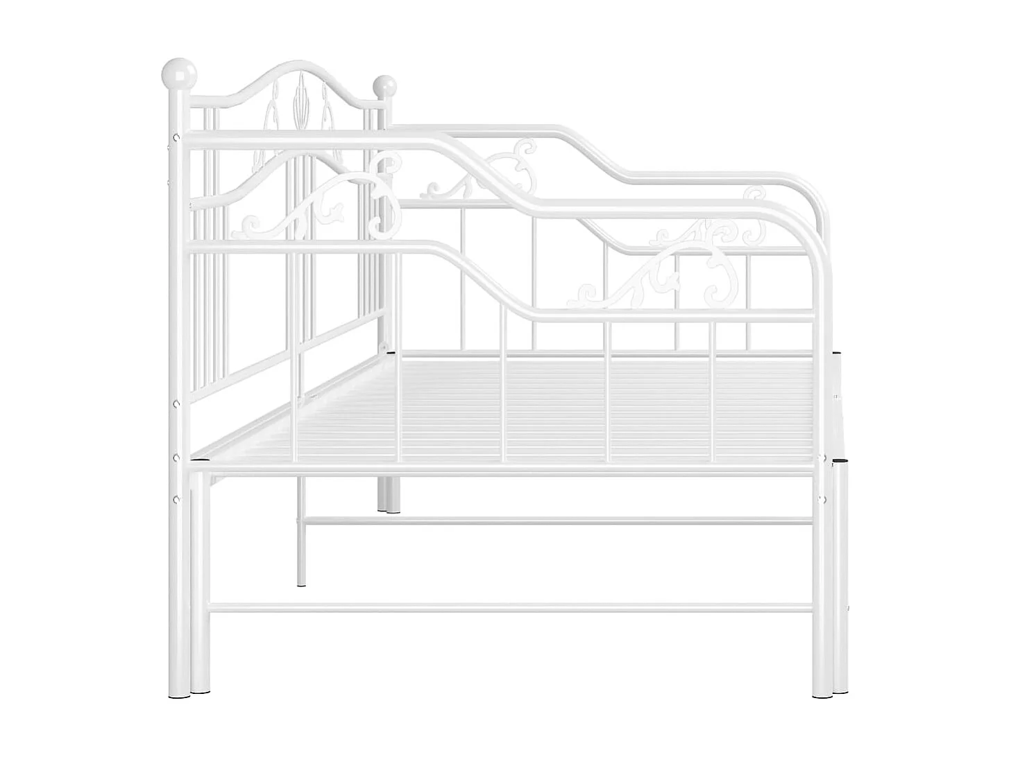 Cadre de canapé-lit extensible sans matelas blanc 90x200 cm
