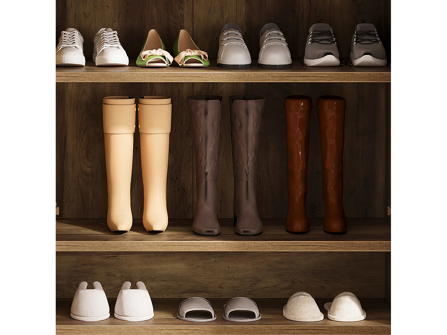 Wolnostojąca szafka na buty, wąska szafka do przedpokoju, organizer z 6 półkami