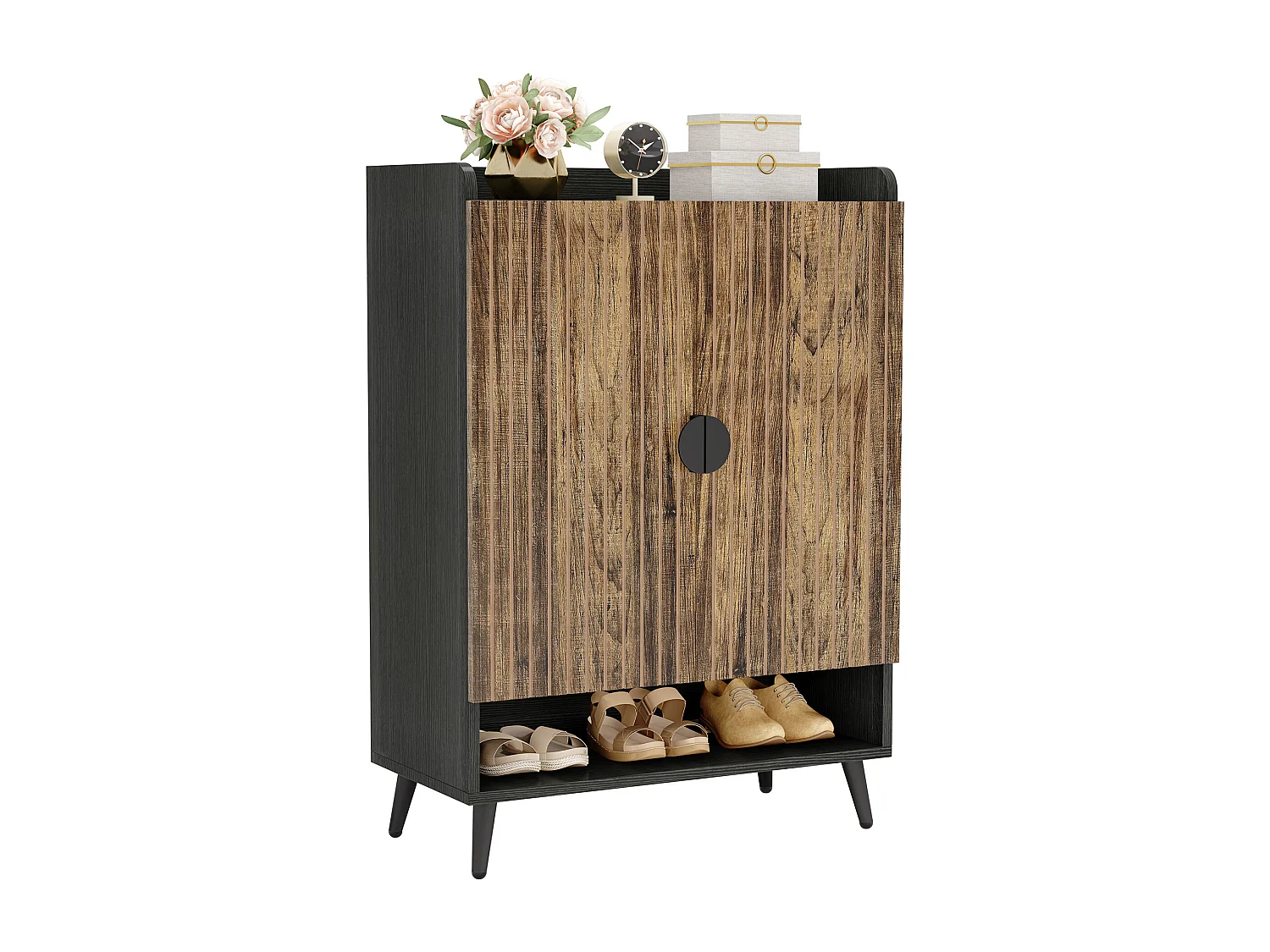 Szafka na buty z drzwiami, 7-poziomowa szafka na buty z regulowanymi półkami