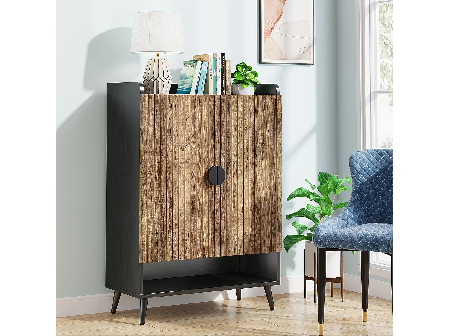 Szafka na buty z drzwiami, 7-poziomowa szafka na buty z regulowanymi półkami