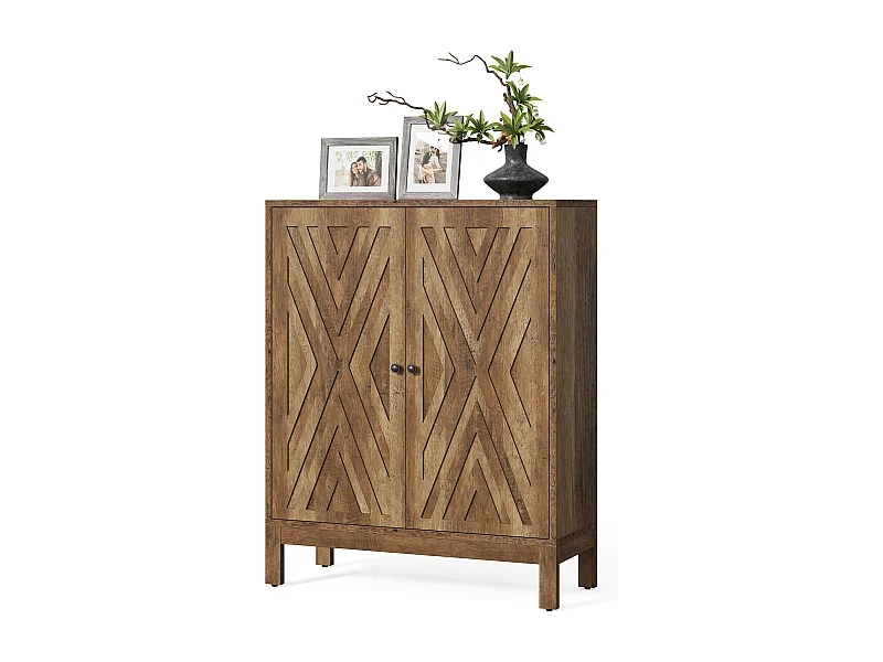 Meuble à chaussures à 5 niveaux pour entrée, meuble de rangement marron avec étagères réglables pour 20 paires