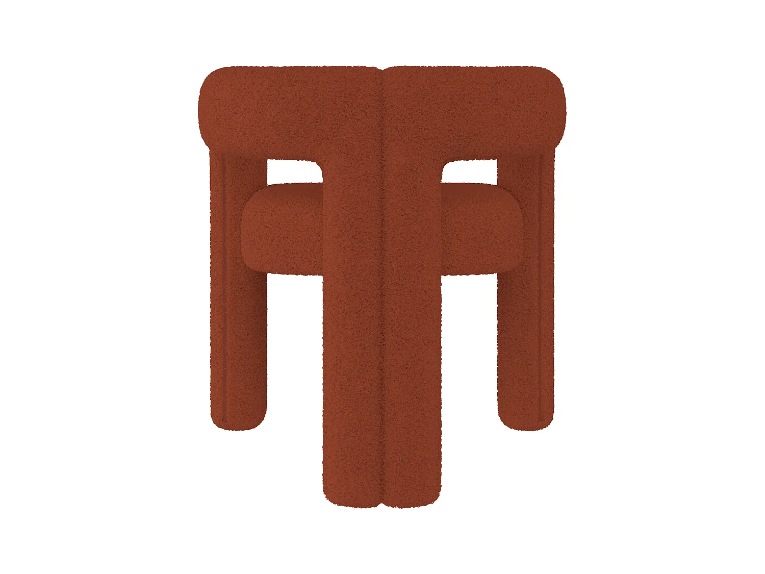 Fauteuil, tissu velours teddy,Marron