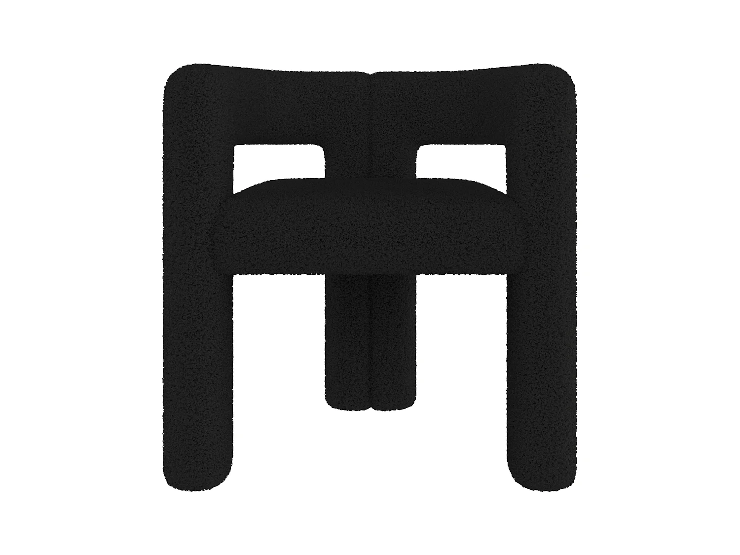 Fauteuil, tissu velours teddy,Noir