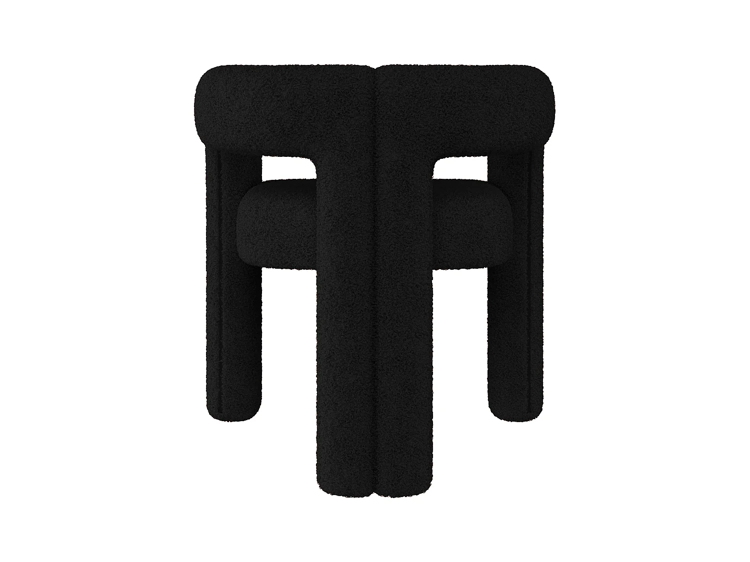 Fauteuil, tissu velours teddy,Noir