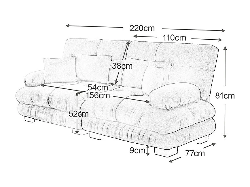 Canapé d'angle Cloud, chenille, avec 2 coussins lombaires et 2 coussins décoratifs, structure en bois massif, beige