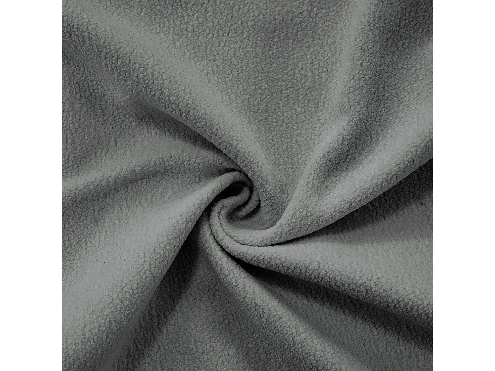 Canapé d'angle Cloud, chenille, deux places, avec 2 coussins lombaires et 2 coussins décoratifs, accoudoirs larges et repose-pieds, gris