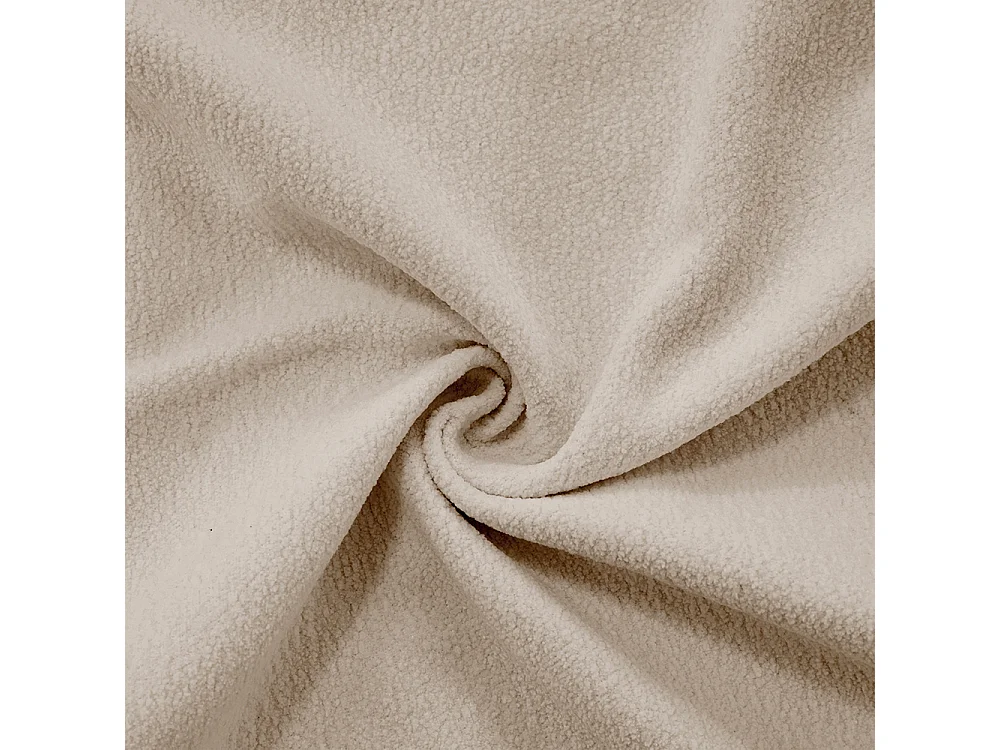 Sofá modular esquinero, en forma de U, cuatro plazas, con reposapiés extraíble, tejido chenilla, beige