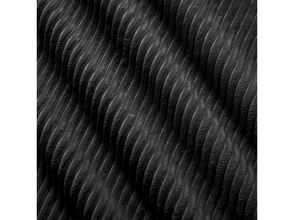 Canapé d'angle modulable, design ergonomique, revêtement en velours côtelé, accoudoirs extra-larges, noir